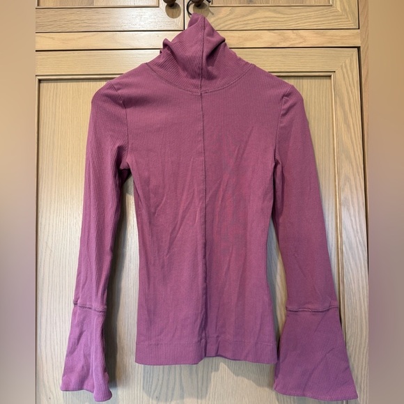 Free People Intimately Bell Sleeve Turtleneck Smokey Wings / medium - Picture 10 of 11